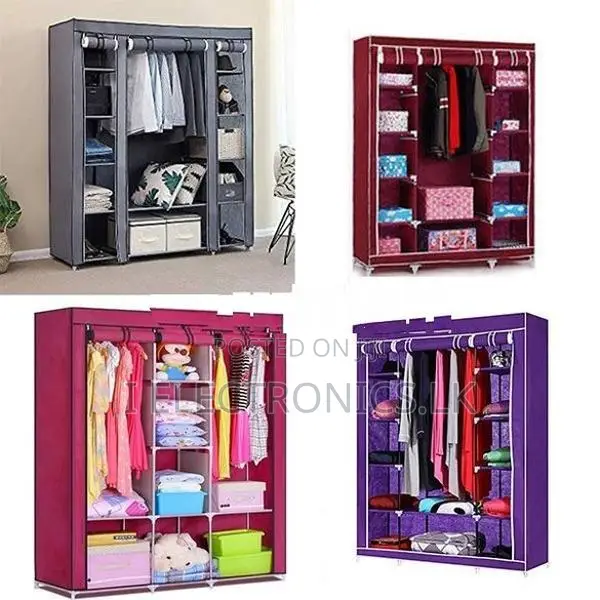 3 Door Portable Folding Wardrobe