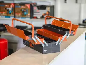 BOMAO Steel 5 Trays 53 X 20 21CM Orange & Grey Empty Tool Box