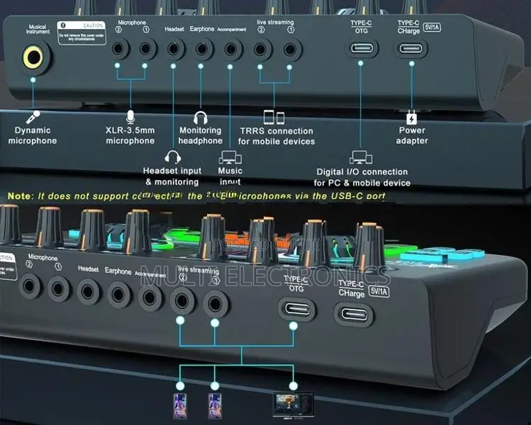 X3 Professional Live Sound Card Mixer with Bluetooth