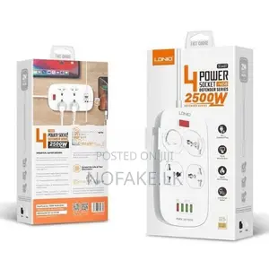 LDNIO 2500W 4 Socket + USB Power With Surge Protection