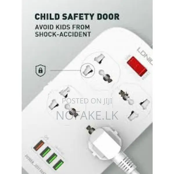 LDNIO 2500W 4 Socket + USB Power With Surge Protection