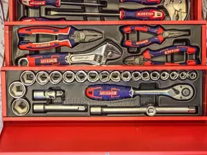 EMTOP 108 Tool box kit socket combination wrench pliers screwdriver ke