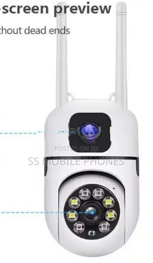 6MP HD Dual Screen AI Wifi Surveillance PTZ Camera YIOT App