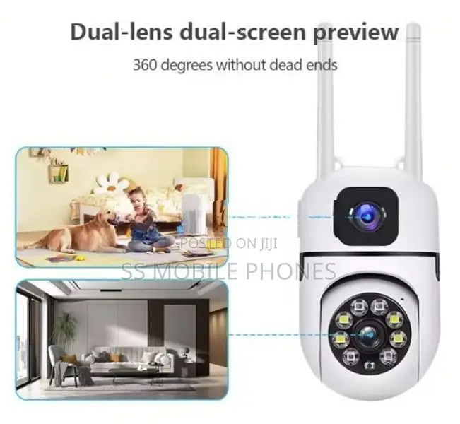 6MP HD Dual Screen AI Wifi Surveillance PTZ Camera YIOT App