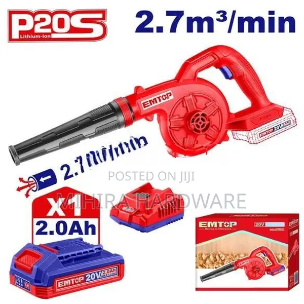 EMTOP 200281 20V Battery Cordless 2.7m3/min 18000RPM Dust Blower