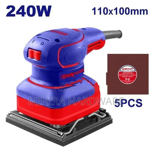 100x110mm EMTOP 24101 240 Watts Wood sander palm hand sanding machine