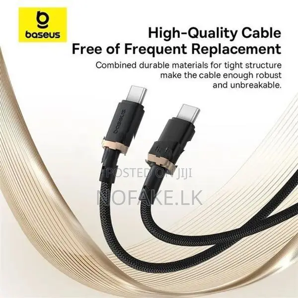 Baseus Tungsten Gold 100W USB-C to Phone Fast Charge Cable 1M