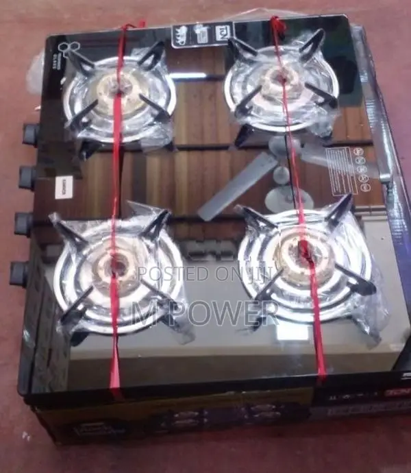 Kanvox 4 Burner Gas Cooker - Black Beauty (KGGB-401)