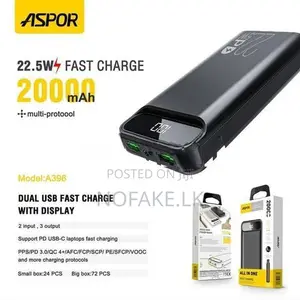 ASPOR 22.5W 20000mAh Power Bank