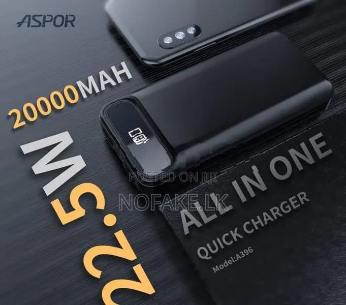 ASPOR 22.5W 20000mAh Power Bank
