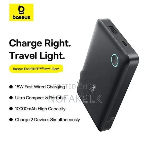 Baseus 15W 10000mah Light weight thin Power Bank