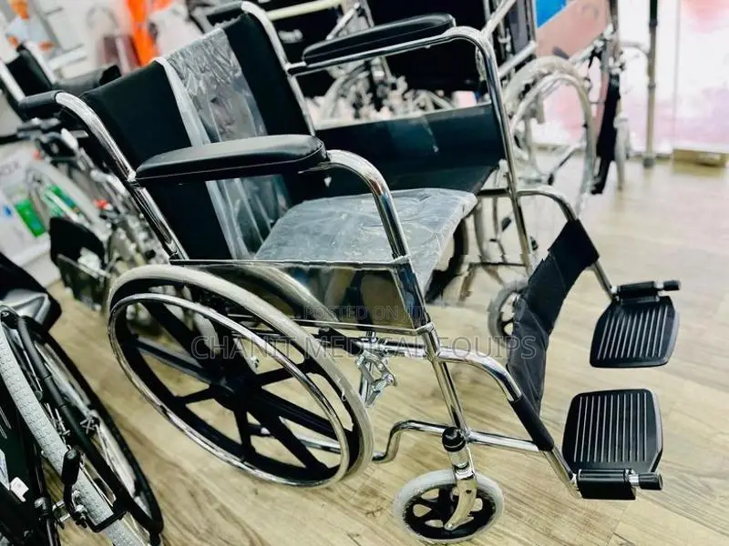 Wheelchair Fabric Padded Cushion Seat With (Alloy Wheel)