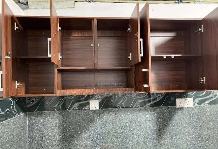 Modern 5 Ft Dark Design Pantry Cupboards