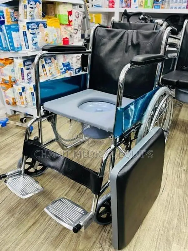 Commode Wheelchair Fiber Seat With Cushion