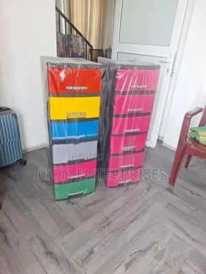 6 Drawer Plastic Cupboards Sets