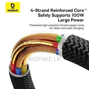 Baseus Tungsten Gold 100W USB-C to Phone Fast Charge Cable 1M