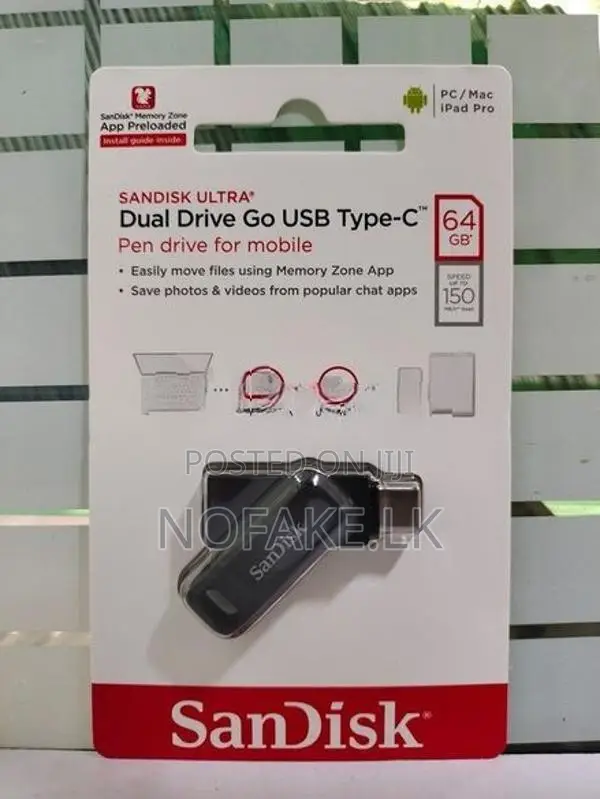 Sandisk Ultra USB Type - C Dual 64GB Pen Drive
