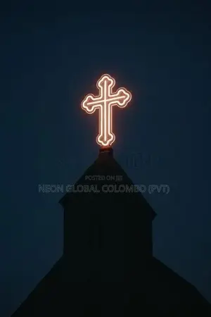 Neon cross Illuminate Faith with Timeless Glow