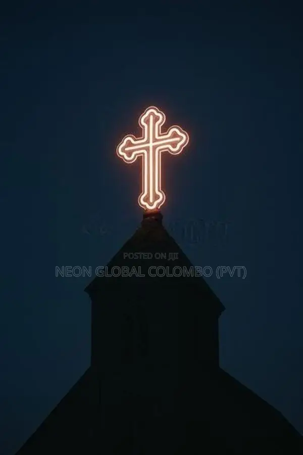 Neon cross Illuminate Faith with Timeless Glow