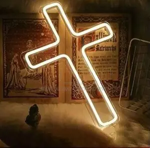 Neon cross Illuminate Faith with Timeless Glow