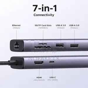 UGREEN 7 In 1 USB-C Multifuntion 100W PD Hub with HDMI 4K & RJ45 Ports