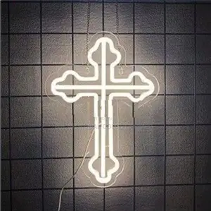 Neon cross Illuminate Faith with Timeless Glow