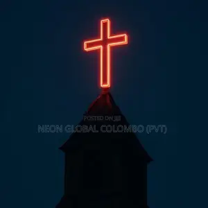 Neon cross Illuminate Faith with Timeless Glow