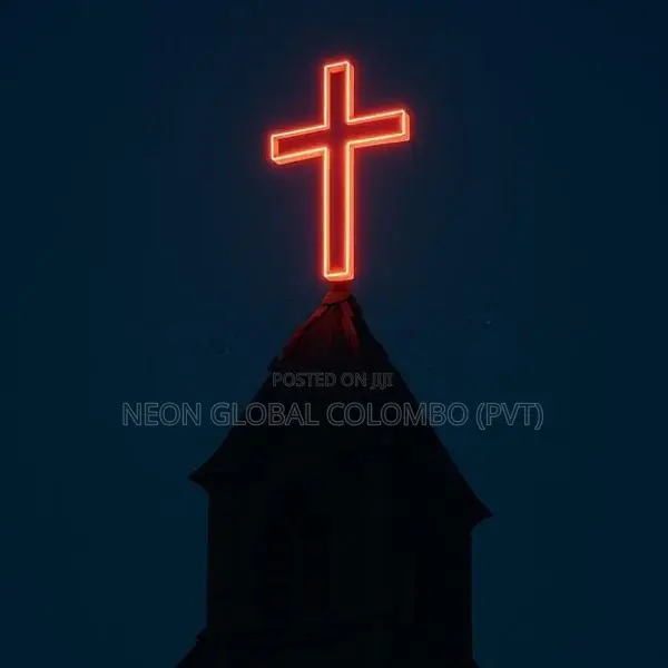 Neon cross Illuminate Faith with Timeless Glow
