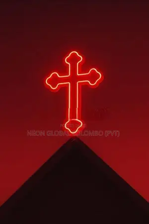 Neon Cross for Church & Home