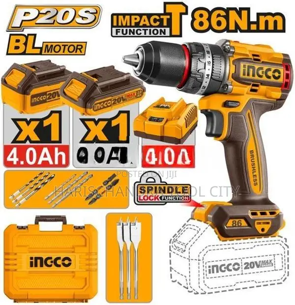 Ingco cordless impact wrench 86nm (CIDLI20868)
