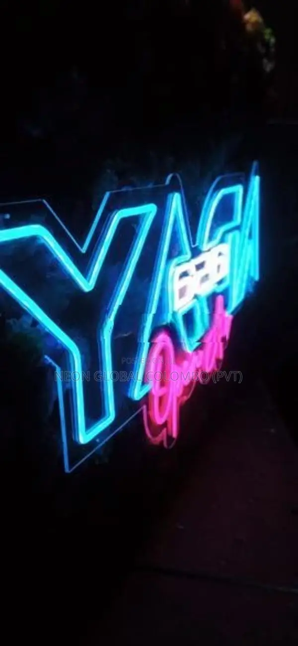 Led neon name board plastic acrylic