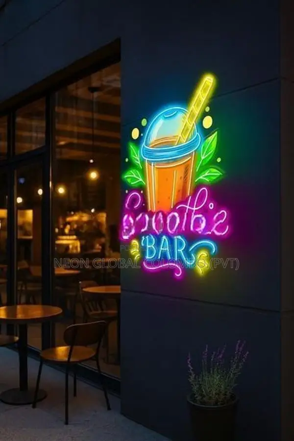 Juice Fruit Neon Light, Healthy Led Coffee Shop Wall Art