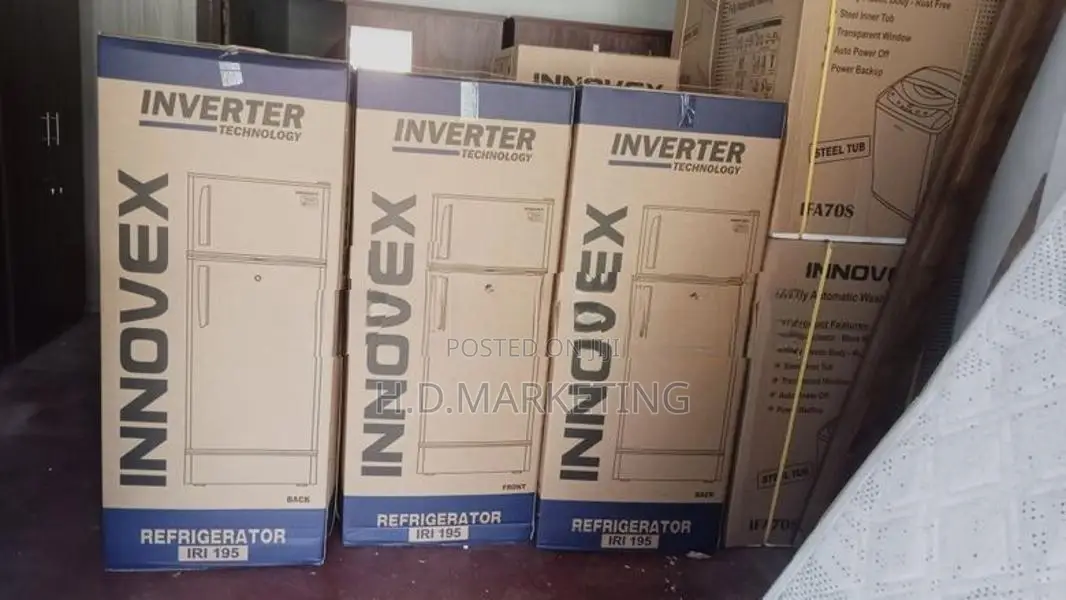 Innovex Double Door Fridge 180L