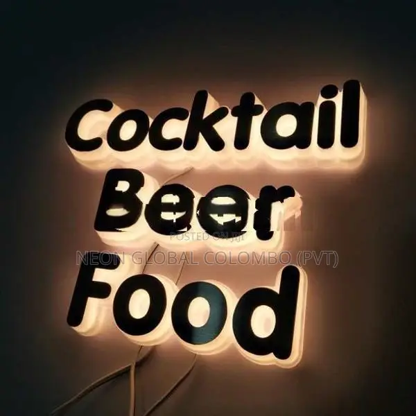 Neon Sign Led salon pub restaurant cafe name boards cladding