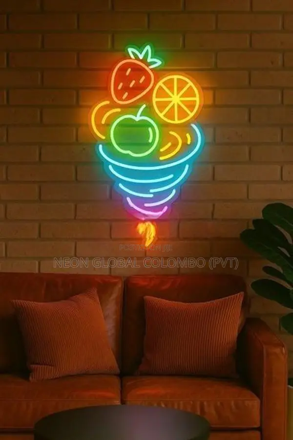 Healthy Juice Neon Sign, Led Fruit Light,