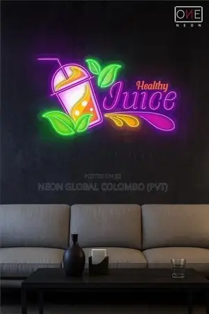Healthy Juice Neon Sign, Led Fruit Light,