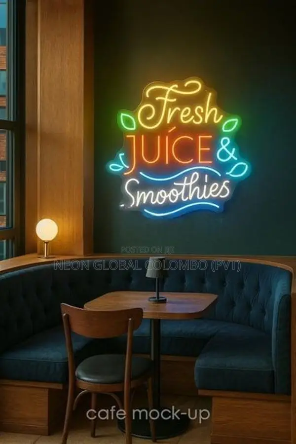 Juice Fruit Neon Light, Healthy Led Coffee Shop Wall Art