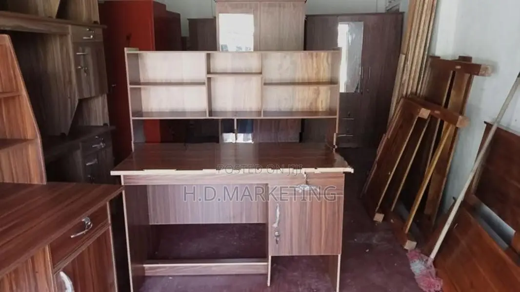 Melamine Study Table with Racks