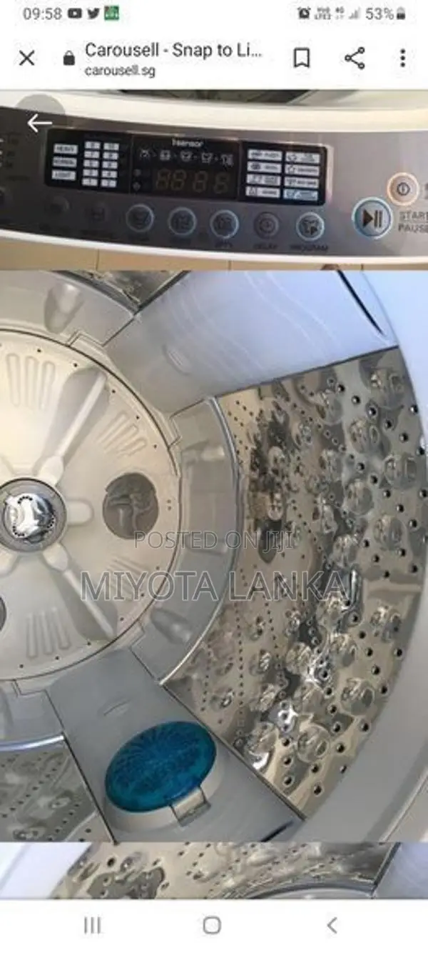 LG'7.5 FULLY AUTOMATIC WASHING MACHINE.