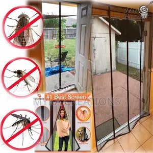 Magic Mesh Door Curtain Keeps Bugs Out, Pet Kid Friendly Fits