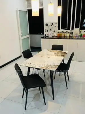 Luxury Granite Dining Table with Chairs