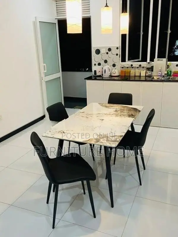 Luxury Granite Dining Table with Chairs