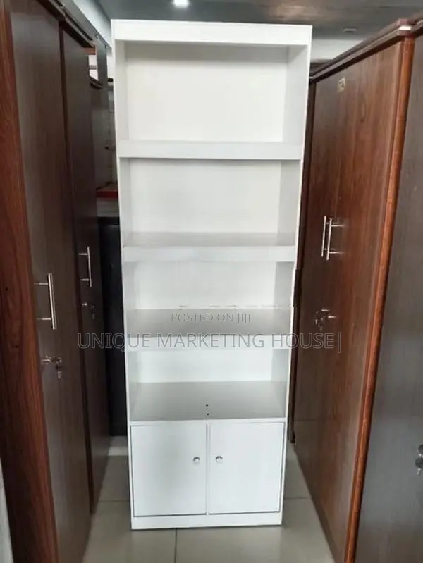 Modern 72x24x12” Melamine Book Rack With Cupboard