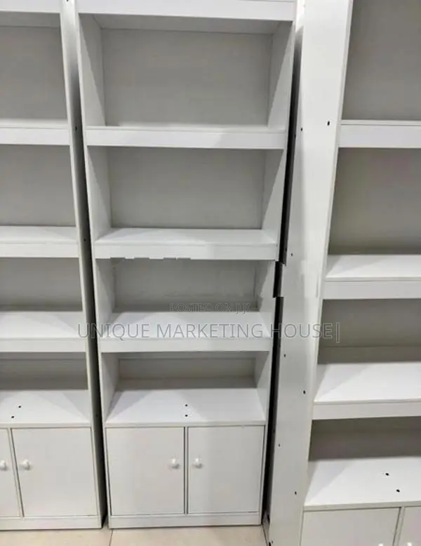 Modern 72x24x12” Melamine Book Rack With Cupboard