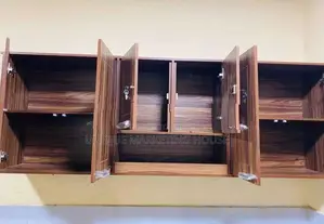 Modern 6 Ft Dark Design Pantry Cupboards