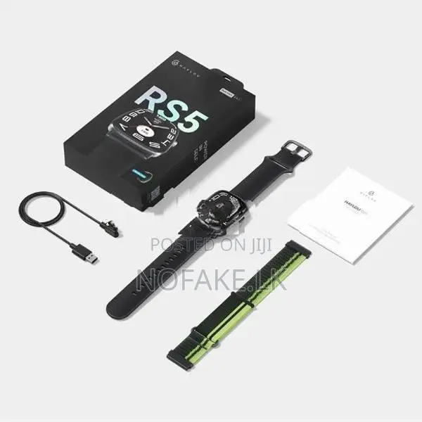 Haylou RS5 Amoled Display Bluetooth Calling Smart Watch 2 Straps