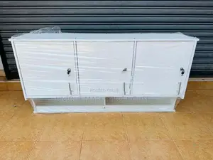Modern 4 Ft White Ready Made Pantry Cupboards