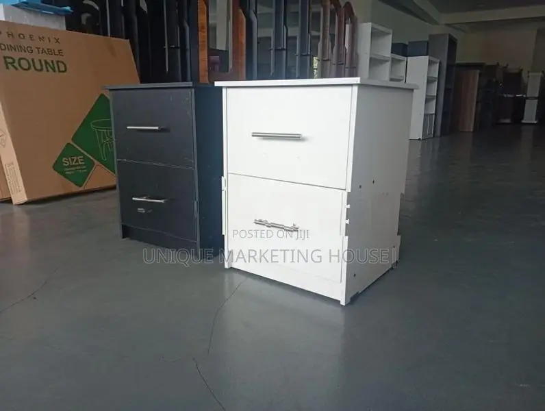 Modern Melamine Excellent 2 Drawer Bedside Cupboards