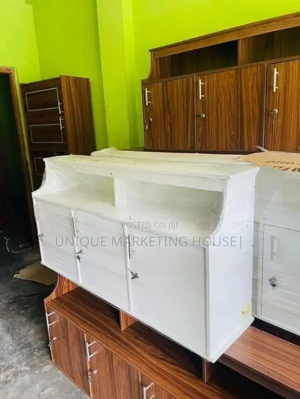 Modern 4 Ft White Ready Made Pantry Cupboards