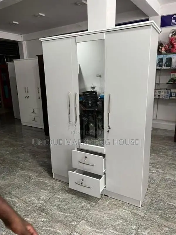 Modern 3 D White Camiliya Wardrobe